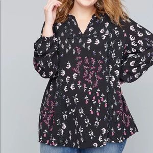 Lane Bryant size 22/24 EMBROIDERED PEASANT TOP